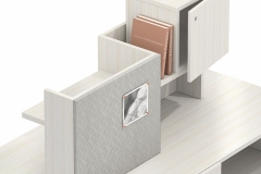 stack on open shelf storage