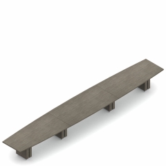 Boat Shaped Boardroom Table 264 x 48 (Z48264BE)