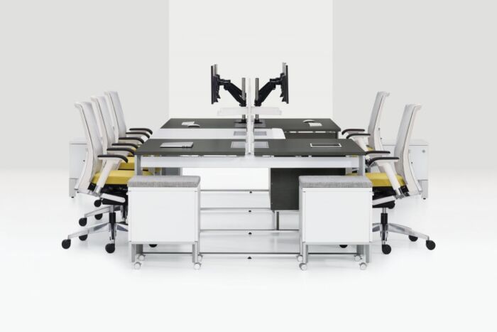 Bench Desks With a White Background