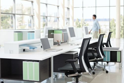 Bridges II benching by Global Furniture Bench Desking
