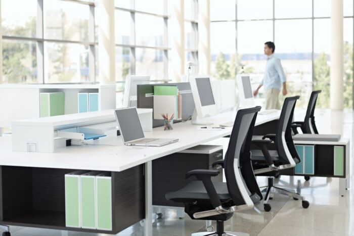 Bridges II benching by Global Furniture Bench Desking