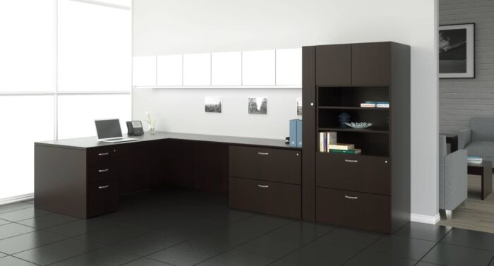 Gesso Office Desks and Casegoods by Indiana Furniture
