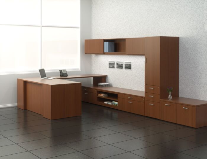 Gesso Office Desks and Casegoods by Indiana Furniture