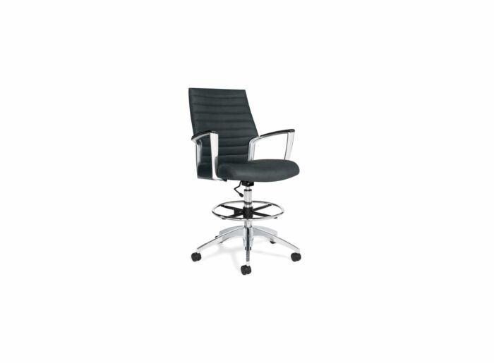 black modern drafting stool