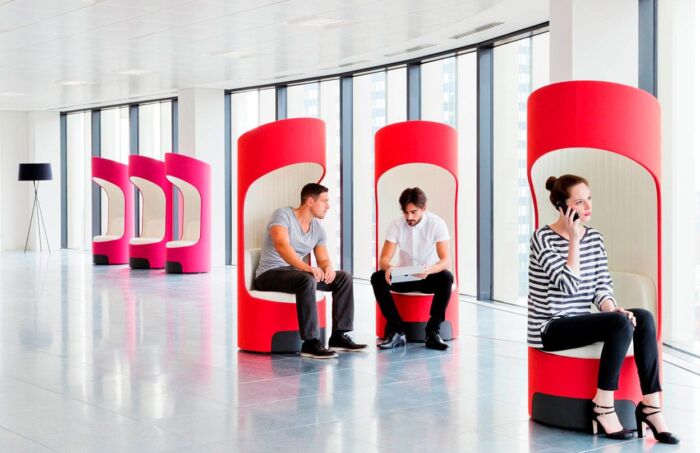 reception area seating boss design privacy booths