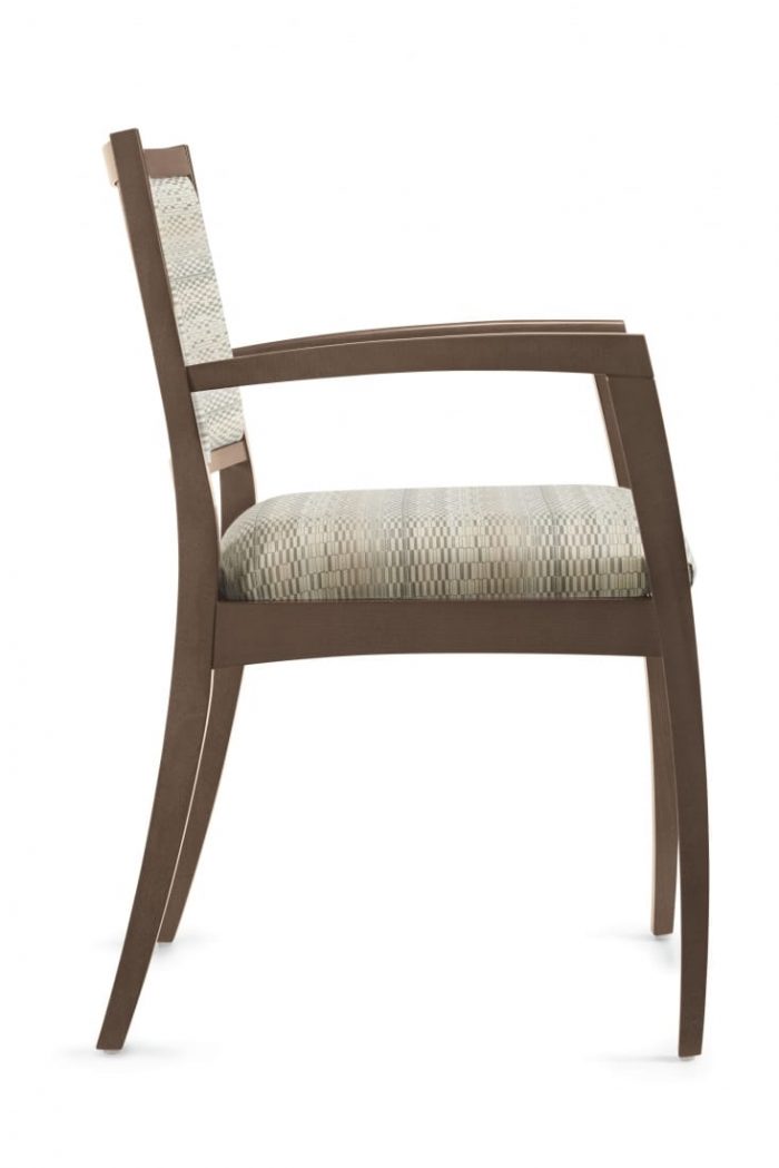 Elegant Beach Upholstered Wood Guest Chair