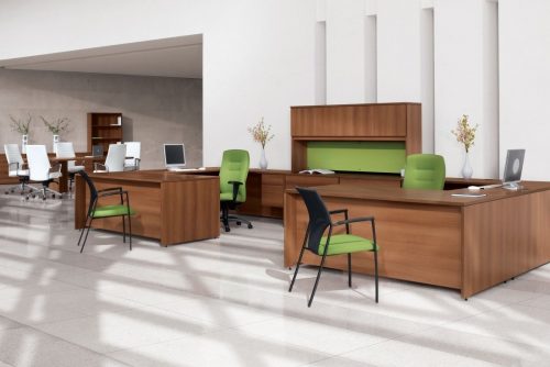 Green Zooey Guest Chair In An Office Setting