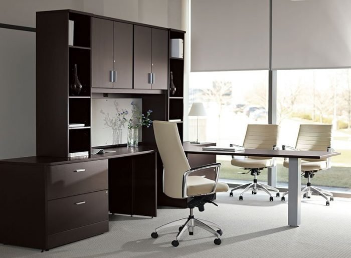 executive office suite in espresso laminate finish