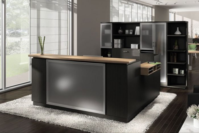 modern reception desk
