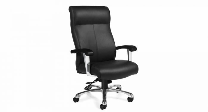 black leather executive office chair