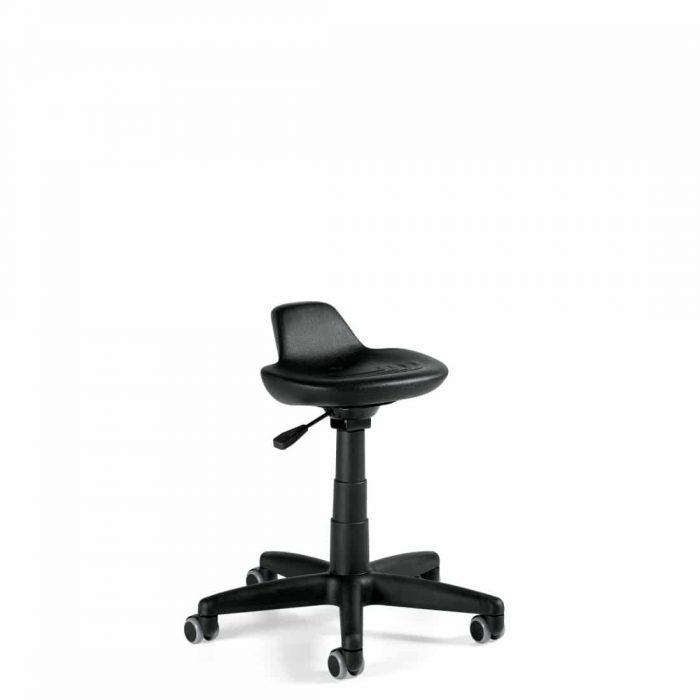 Black Clean Room Work Stool