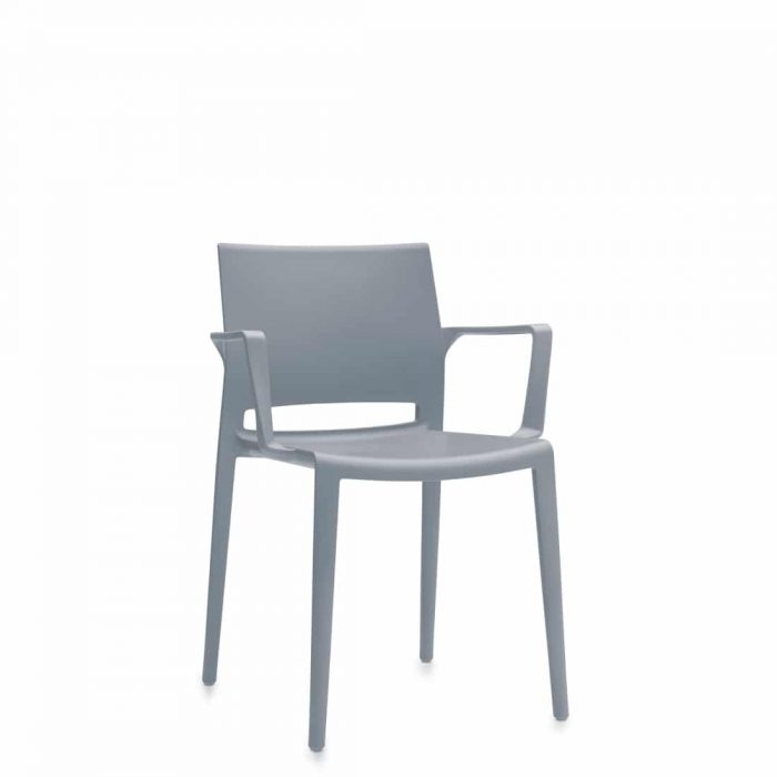 Bakhita occasional chair with Grey frame