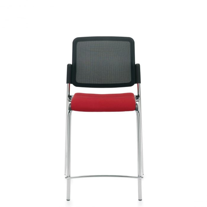 Armless Counter Stool, Upholstered Seat & Mesh Back (6559CSMB)