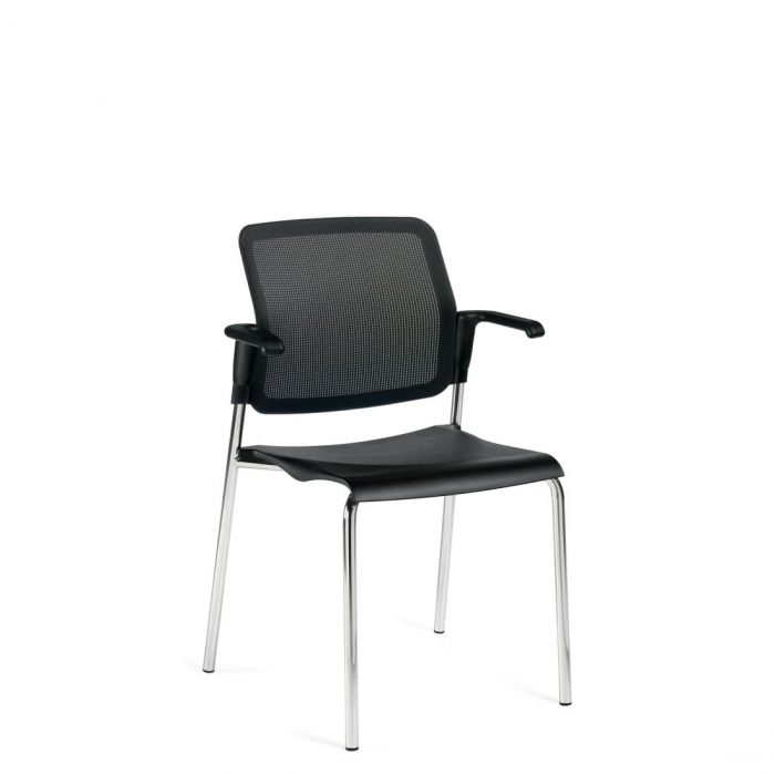Stacking Armchair, Polypropylene Seat & Mesh Back (6513MB)