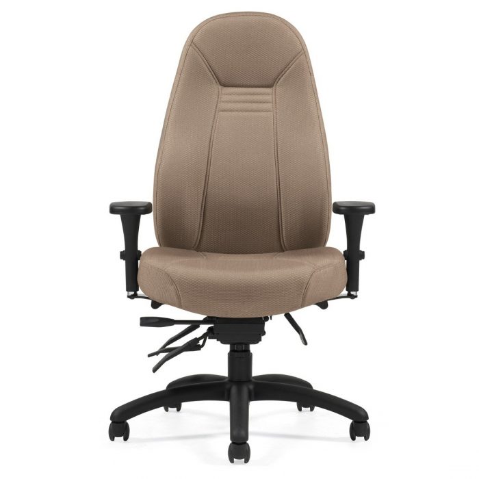 Obusforme Comfort high back multi-tilter chair, model 1240-3. This chair has been placed on a white background.
