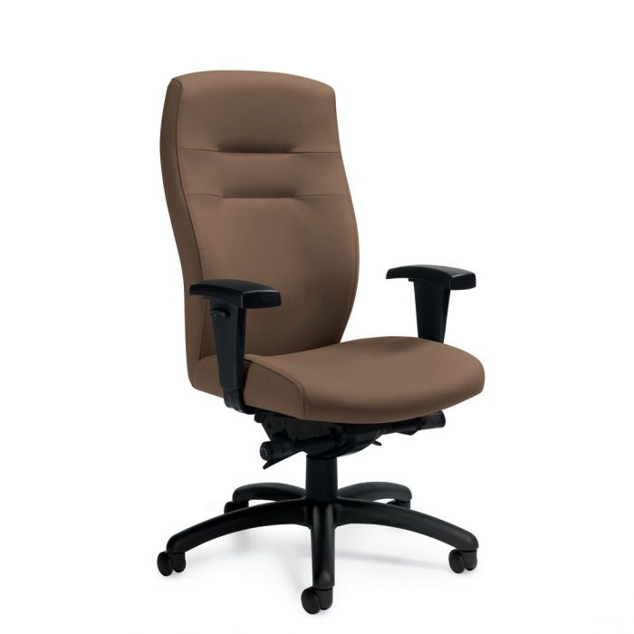Synopsis high back synchro-tilter chair, model 5080LM-0. This chair has been placed on a white background.