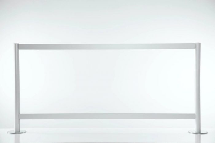A large Counter Shield Classic screen placed on a table.