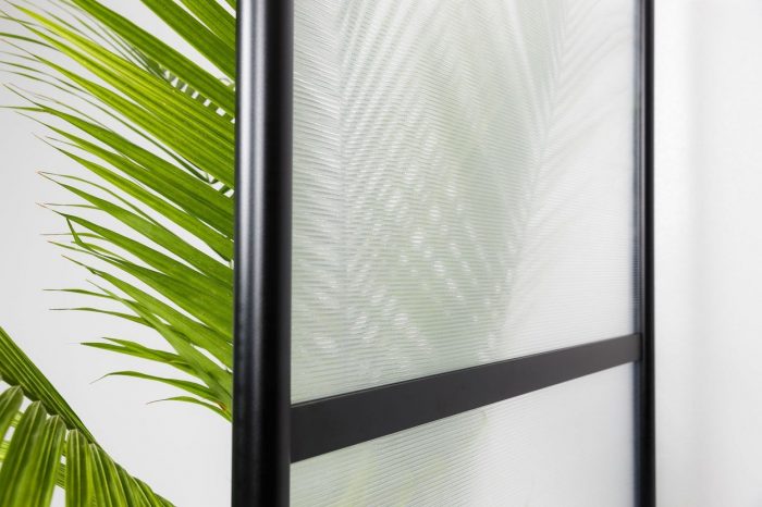 Split Twinwall in Black Frame - Collaborative Office Interiors